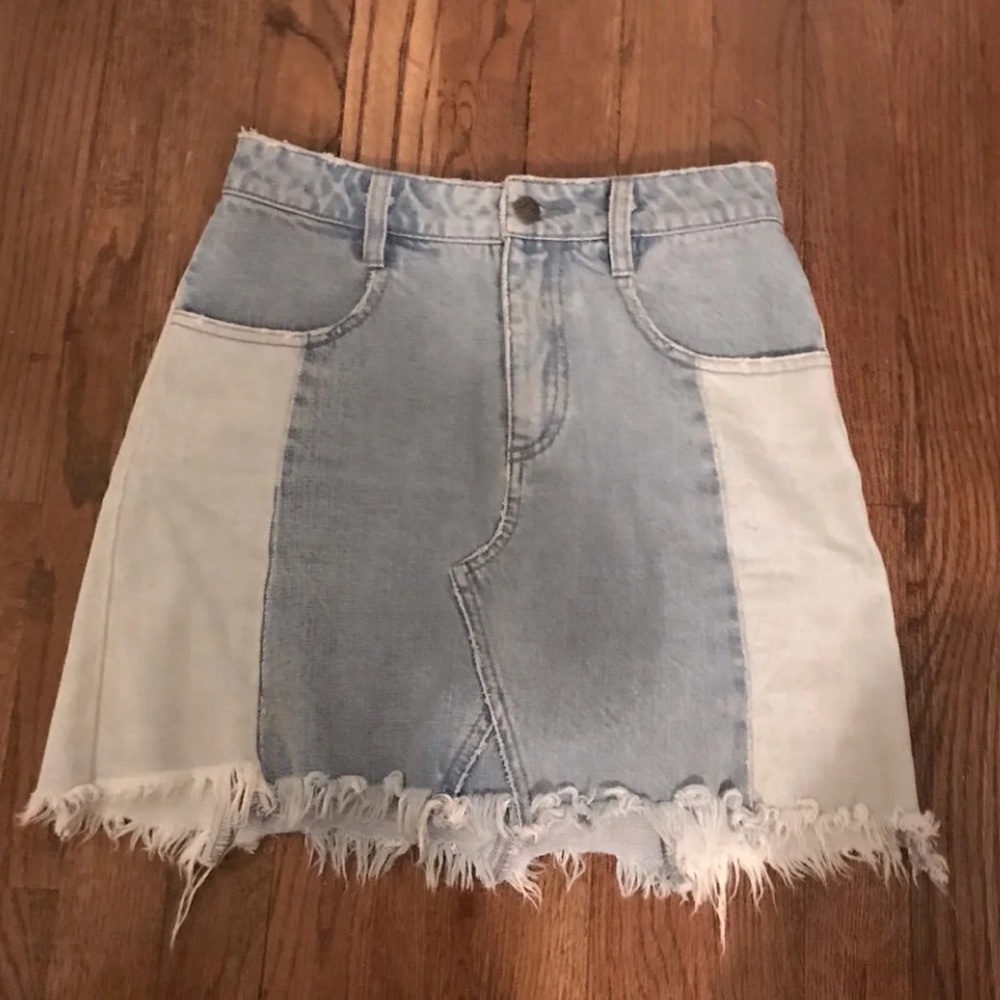 Free People denim skirt